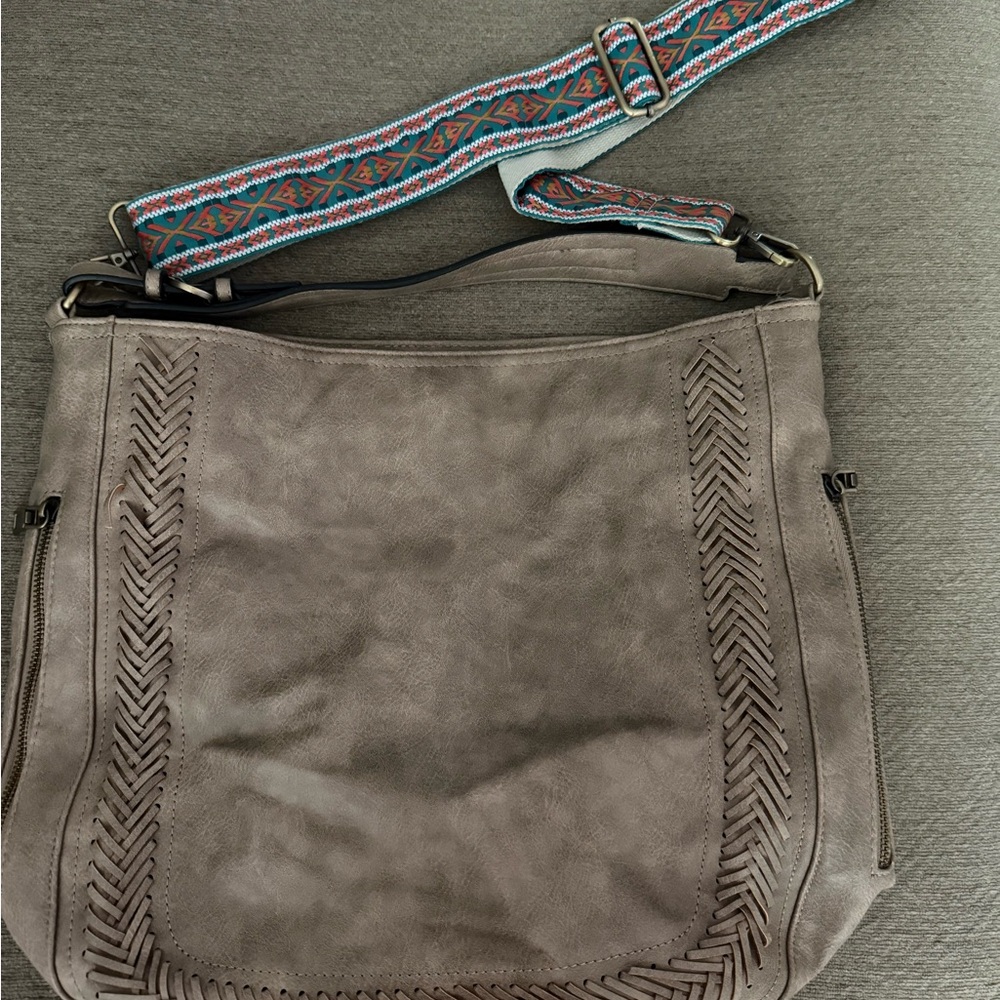 Jen & Co Woven Detail Shoulder Bag